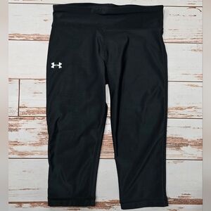 Under Armour HeatGear Black Compression Pants Capri S Yoga Athletic
